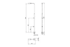AstralPool Angel Buitendouche Met Voetdouche | RVS AISI 304 9 AstralPool Angel Buitendouche Met Voetdouche | RVS AISI 304 -Intex Zwembaden Winkel astralpool angel buitendouche met voetdouche rvs tekening 2