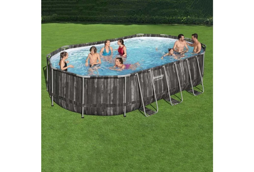 Bestway Power Steel Wood Zwembad | 610 X 366 X 122 Cm 4 Bestway Power Steel Wood Zwembad | 610 X 366 X 122 Cm - Afbeelding 2