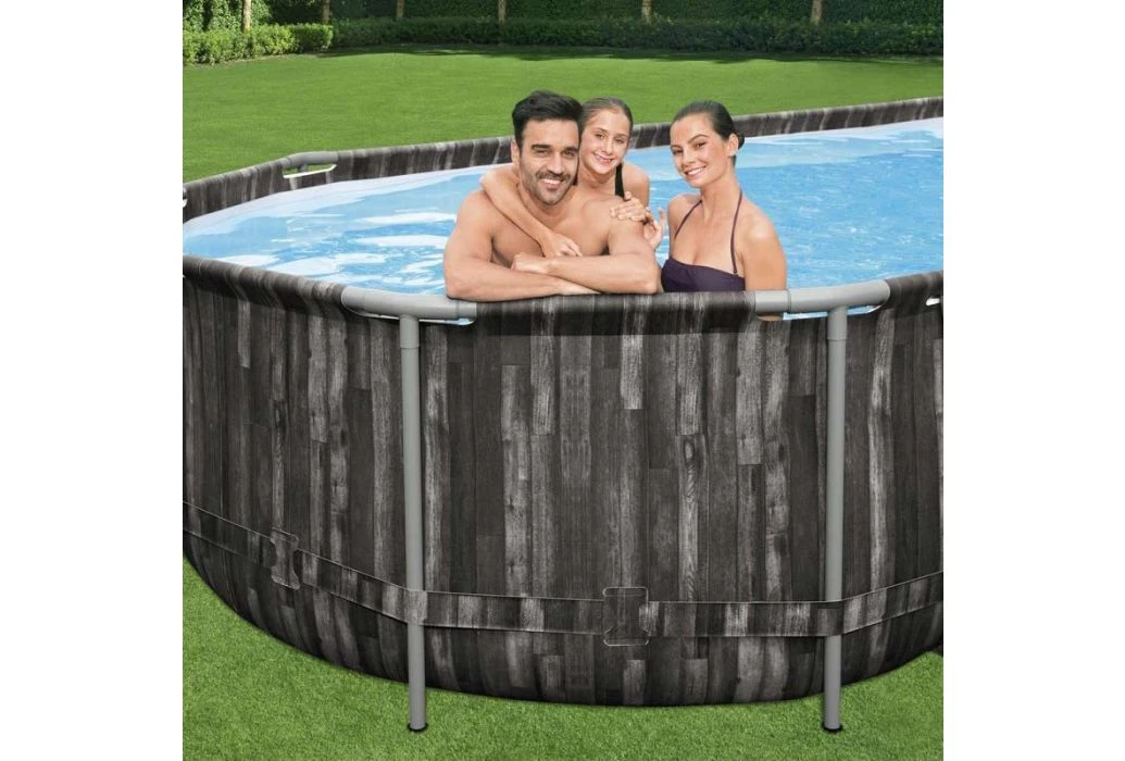 Bestway Power Steel Wood Zwembad | 610 X 366 X 122 Cm 5 Bestway Power Steel Wood Zwembad | 610 X 366 X 122 Cm - Afbeelding 3