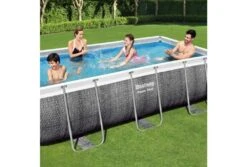 Bestway Power Steel Rotan Zwembad | 404 X 201 X 100 Cm -Intex Zwembaden Winkel bestway power steel rotan 404 201 100 mensen