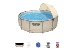 Bestway Power Steel Rotan Zwembad | Ø 396 X 107 Cm 14 Bestway Power Steel Rotan Zwembad | Ø 396 X 107 Cm -Intex Zwembaden Winkel bestway power steel rotan zwembad 396 x 107 cm 3