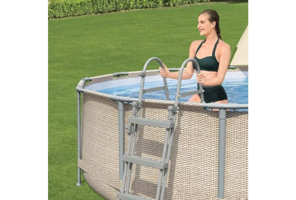 Bestway Power Steel Rotan Zwembad | Ø 396 X 107 Cm 6 Bestway Power Steel Rotan Zwembad | Ø 396 X 107 Cm - Afbeelding 4