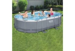 Bestway Power Steel Zwembad | 488 X 305 X 107 Cm 9 Bestway Power Steel Zwembad | 488 X 305 X 107 Cm -Intex Zwembaden Winkel bestway power steel zwembad 488 x 305 x 107 cm in gebruik