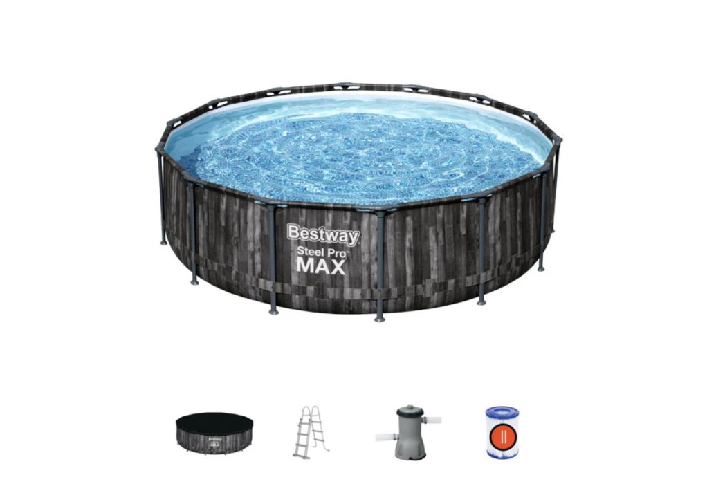 Bestway Steel Pro Max Wood Zwembad | Ø 427 X 107 Cm 5 Bestway Steel Pro Max Wood Zwembad | Ø 427 X 107 Cm - Afbeelding 3