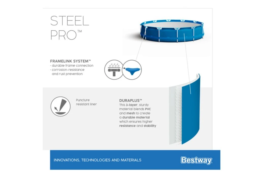 Bestway Steel Pro Zwembad | Ø 366 X 76 Cm 6 Bestway Steel Pro Zwembad | Ø 366 X 76 Cm - Afbeelding 4