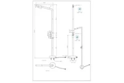 VRH Buitendouche Generation II | RVS 316 -Intex Zwembaden Winkel buitendouche generation ii rvs 316 tekening