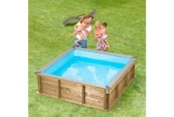 BWT Houten Kinderzwembad | 200 X 200 X 64 Cm -Intex Zwembaden Winkel bwt houten kinderzwembad familie