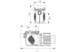 Emaux Super-Power Pomp | 1 KW 7 Emaux Super-Power Pomp | 1 KW -Intex Zwembaden Winkel emaux sph technische tekening 2