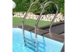 GRE Gré Houten Zwembad Normandië | Ø 400 X 119 Cm 11 GRE Gré Houten Zwembad Normandië | Ø 400 X 119 Cm -Intex Zwembaden Winkel gr houten zwembad normandi rvs binnentrap 2 2 2