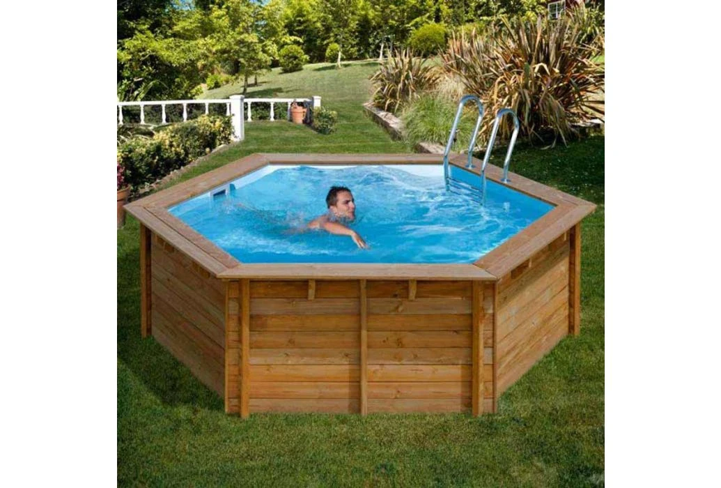 GRE Gré Houten Zwembad Normandië | Ø 400 X 119 Cm 4 GRE Gré Houten Zwembad Normandië | Ø 400 X 119 Cm - Afbeelding 2