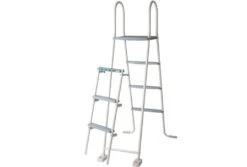 GRE Gré Stalenwand Zwembad Rond Kea | Ø 460 X 120 Cm -Intex Zwembaden Winkel gre trap metalen zwembad