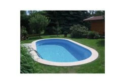 Happy Pool Metalen Zwembad | 742 X 350 X 150cm -Intex Zwembaden Winkel happy pool metalen zwembad ovaal 4 3 5