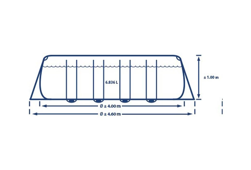 Intex Prism Frame Zwembad | 400 X 200 X 100cm Met Pomp En Trap 5 Intex Prism Frame Zwembad | 400 X 200 X 100cm Met Pomp En Trap - Afbeelding 3