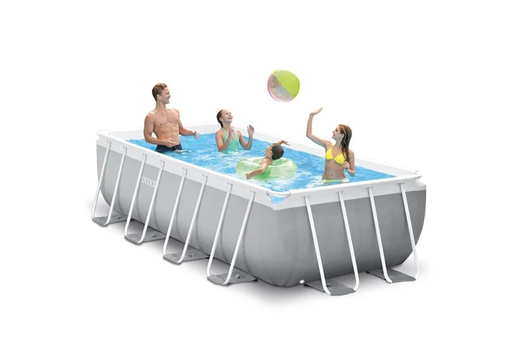 Intex Prism Frame Zwembad | 400 X 200 X 100cm Met Pomp En Trap 4 Intex Prism Frame Zwembad | 400 X 200 X 100cm Met Pomp En Trap - Afbeelding 2