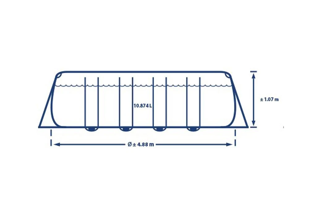 Intex Prism Frame Zwembad | 488 X 244 X 107cm Complete Set 5 Intex Prism Frame Zwembad | 488 X 244 X 107cm Complete Set - Afbeelding 3