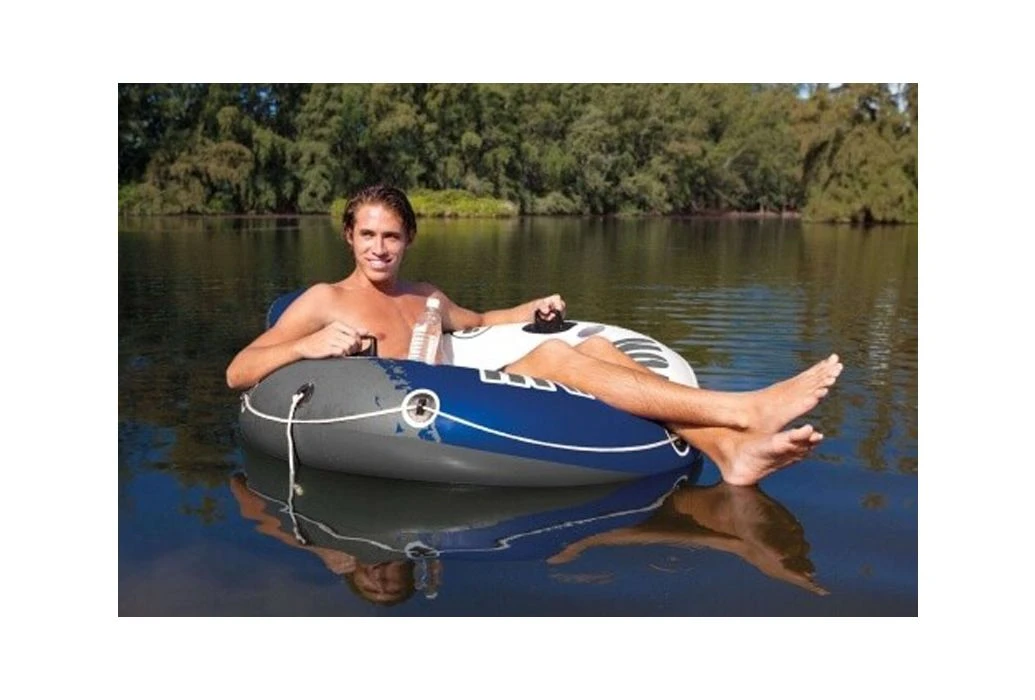 Intex River Run Waterlounge Blauw/wit 4 Intex River Run Waterlounge Blauw/wit - Afbeelding 2