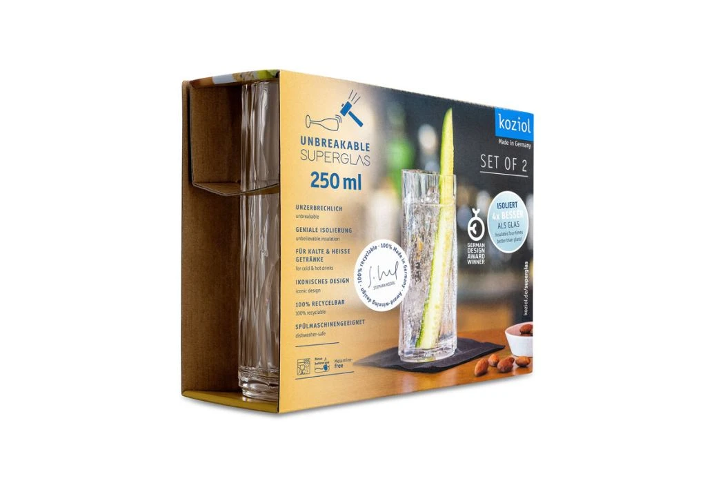 Koziol Kunststof Longdrinkglas Club No. 3 25 Cl | 2 Stuks 4 Koziol Kunststof Longdrinkglas Club No. 3 25 Cl | 2 Stuks - Afbeelding 2