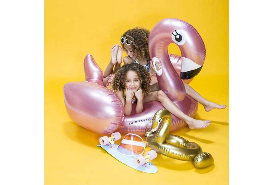 Swim Essentials Rosé Gouden Flamingo Ride-on Luchtbed 4 Swim Essentials Rosé Gouden Flamingo Ride-on Luchtbed - Afbeelding 2