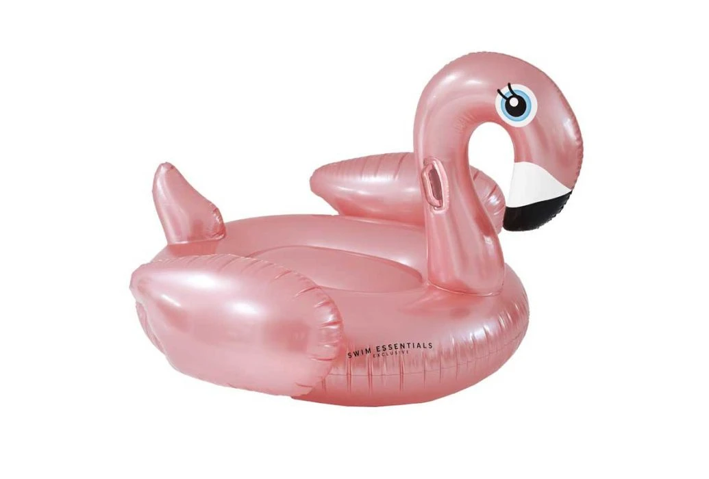 Swim Essentials Rosé Gouden Flamingo Ride-on Luchtbed 3 Swim Essentials Rosé Gouden Flamingo Ride-on Luchtbed