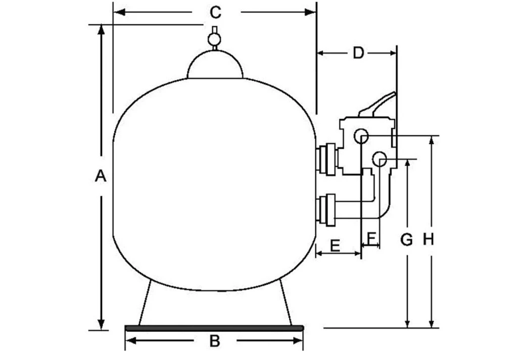 Pentair Triton TR-140 Zandfilter Side Mount | 32 M³/u 4 Pentair Triton TR-140 Zandfilter Side Mount | 32 M³/u - Afbeelding 2