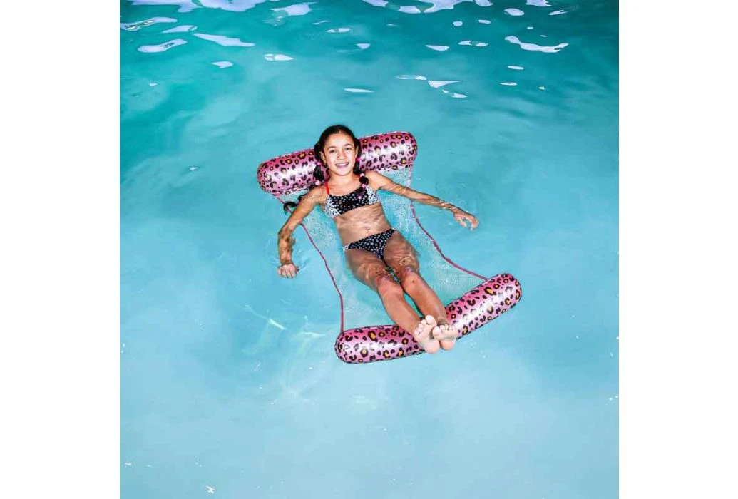 Swim Essentials Waterhangmat Panterprint | Roze 4 Swim Essentials Waterhangmat Panterprint | Roze - Afbeelding 2