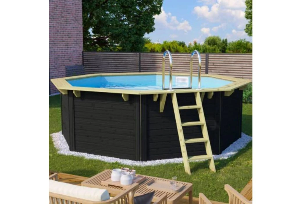 Trend Pool Houten Zwembad Antraciet | Ø 400 X 124 Cm 4 Trend Pool Houten Zwembad Antraciet | Ø 400 X 124 Cm - Afbeelding 2