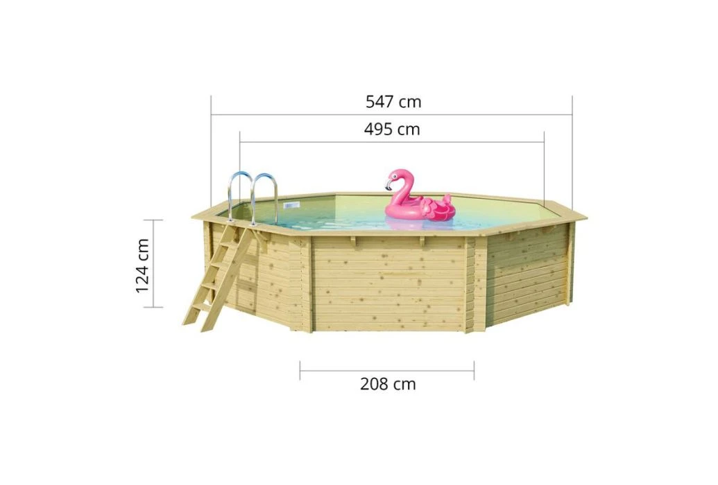Trend Pool Houten Zwembad | Ø 547 X 124 Cm 4 Trend Pool Houten Zwembad | Ø 547 X 124 Cm - Afbeelding 2